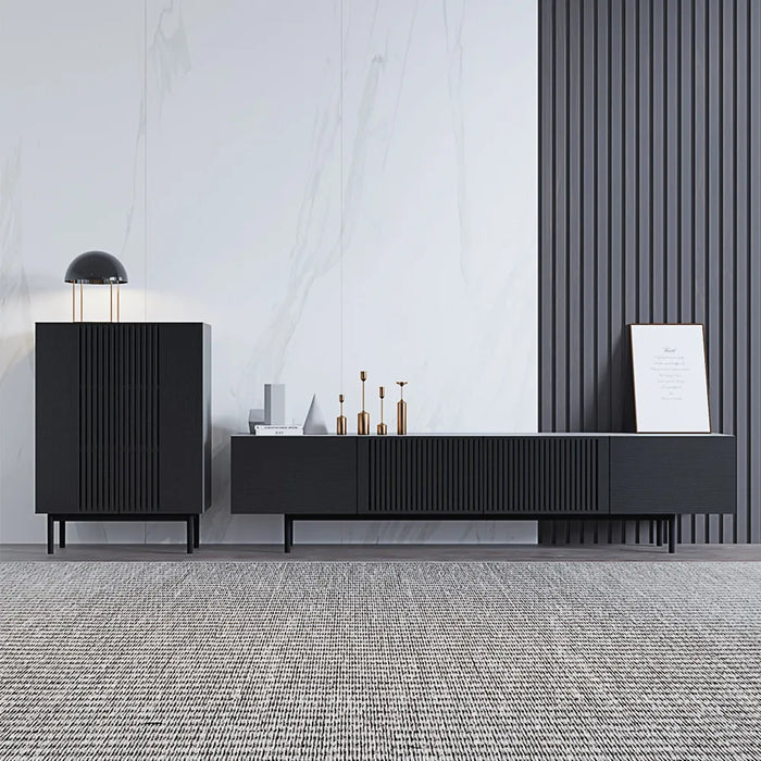 Modern Minimalist Side Cabinet Floor Storage Cabinet - Suitable for Living Room and Bedroom