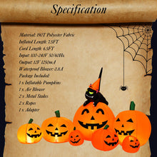 Load image into Gallery viewer, Halloween Inflatable Pumpkin Set 7-Piece with Built-in Blower - Suitable for Halloween Decorations, Parties, and Events