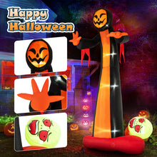 Load image into Gallery viewer, Halloween Inflatable Grim Reaper Giant Ghost with Built-in Blower and LED Lights - Suitable for Halloween Decorations