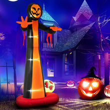 Load image into Gallery viewer, Halloween Inflatable Grim Reaper Giant Ghost with Built-in Blower and LED Lights - Suitable for Halloween Decorations