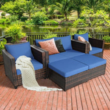 Charger l'image dans la galerie, Costway Huge Sectional Couch 5-Piece Set with Removable Cushions - Suitable for Backyard and Pool