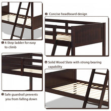 Load image into Gallery viewer, Costway Solid Wood Bunk Bed with Ladder and Safety Guardrails - Suitable for Bedroom, Dormitory, and Apartment