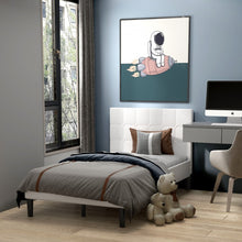 Load image into Gallery viewer, Modern Minimalist Button-Tufted Headboard Storage Bed Frame