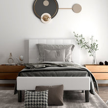 Load image into Gallery viewer, Modern Minimalist Button-Tufted Headboard Storage Bed Frame