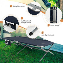 Load image into Gallery viewer, Costway Outdoor Camping Bed Folding Bed with Carry Bag and Storage Pouch - Suitable for Camping, Hiking, and Office