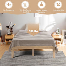 Load image into Gallery viewer, Full-Size Solid Wood Bed Frame with 10.5-Inch Under-Bed Storage Space