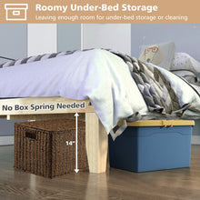 Load image into Gallery viewer, Full-Size Solid Wood Bed Frame with 10.5-Inch Under-Bed Storage Space