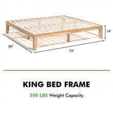 Load image into Gallery viewer, Costway Classic Minimalist Solid Wood Bed Frame