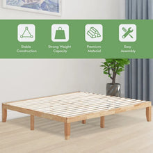 Load image into Gallery viewer, Costway Classic Minimalist Solid Wood Bed Frame