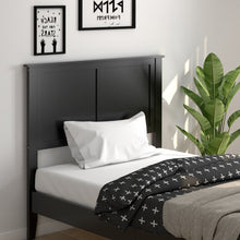 Load image into Gallery viewer, Black Country Rustic Minimalist Queen Headboard