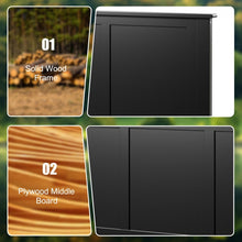 Load image into Gallery viewer, Country Style Black Wooden Full Size Headboard - Easy Assembly