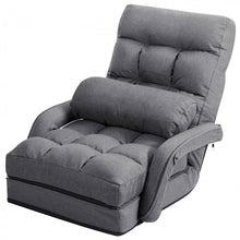 Load image into Gallery viewer, 6-Position Adjustable Backrest Folding Floor Chair Lounge Sofa