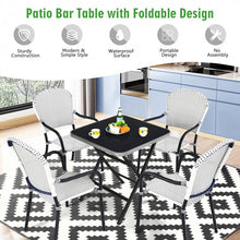 Charger l'image dans la galerie, Outdoor Modern Portable Folding Small Dining Table with Tempered Glass Top - Suitable for Patio, Backyard, and Poolside