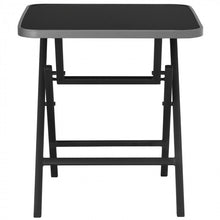 Charger l'image dans la galerie, Outdoor Modern Portable Folding Small Dining Table with Tempered Glass Top - Suitable for Patio, Backyard, and Poolside