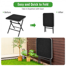 Charger l'image dans la galerie, Outdoor Modern Portable Folding Small Dining Table with Tempered Glass Top - Suitable for Patio, Backyard, and Poolside