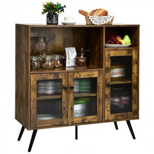 Load image into Gallery viewer, Multi-Functional Vintage Brown Storage Cupboard with Doors