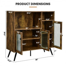 Load image into Gallery viewer, Multi-Functional Vintage Brown Storage Cupboard with Doors