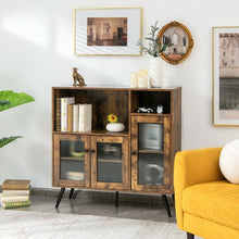 Load image into Gallery viewer, Multi-Functional Vintage Brown Storage Cupboard with Doors