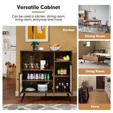 Load image into Gallery viewer, Multi-Functional Vintage Brown Storage Cupboard with Doors