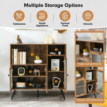 Load image into Gallery viewer, Multi-Functional Vintage Brown Storage Cupboard with Doors