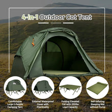 Charger l'image dans la galerie, 2-Person Outdoor Camping Tent with Inflatable Mattress and Carry Bag