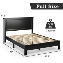 Load image into Gallery viewer, Modern Minimalist High Headboard Bed Frame with Underneath Storage