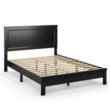 Load image into Gallery viewer, Rustic Farmhouse Solid Rubber Wood Leg Bed Frame with Headboard