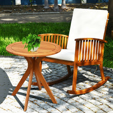 Load image into Gallery viewer, Costway Outdoor Round Wooden Dining Table and Coffee Side Table - Suitable for Patio, Garden, and Cafe