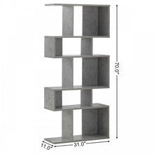 Load image into Gallery viewer, 5-Tier Modern Minimalist Geometric Bookshelf Storage Display Cabinet