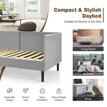 Load image into Gallery viewer, Modern Minimalist Gray Sofa Bed Frame with Storage Underneath