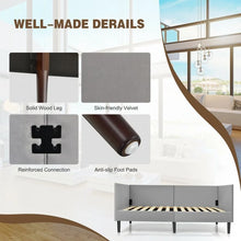 Load image into Gallery viewer, Modern Minimalist Gray Sofa Bed Frame with Storage Underneath