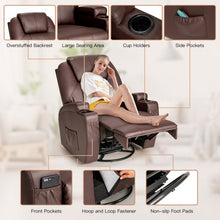 Load image into Gallery viewer, Indoor 360° Swivel Massage Chair with Remote Control and Cup Holders