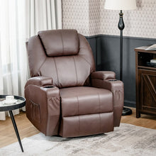 Load image into Gallery viewer, Indoor 360° Swivel Massage Chair with Remote Control and Cup Holders