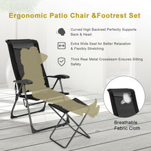 Load image into Gallery viewer, Outdoor Folding Camping Chair Set - 4-Piece Set with 2 Folding Chairs and 2 Ottomans - Suitable for Picnics, Fishing, and Hiking