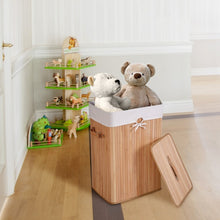 Load image into Gallery viewer, Costway 19-Gallon Rectangular Bamboo Laundry Basket
