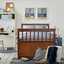 Load image into Gallery viewer, Country-Style Minimalist Bed with Drawers, Casters, and Pull-Out Design