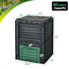 Load image into Gallery viewer, 80-Gallon Outdoor Garden Large Capacity Compost Bin with Bottom Discharge