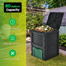 Load image into Gallery viewer, 80-Gallon Outdoor Garden Large Capacity Compost Bin with Bottom Discharge