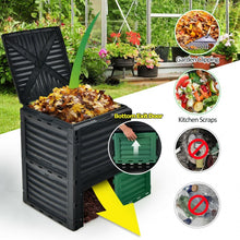 Load image into Gallery viewer, 80-Gallon Outdoor Garden Large Capacity Compost Bin with Bottom Discharge