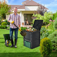 Load image into Gallery viewer, 80-Gallon Outdoor Garden Large Capacity Compost Bin with Bottom Discharge