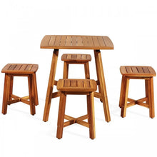 Charger l'image dans la galerie, 5-Piece Outdoor Patio Acacia Wood Sectional Dining Set