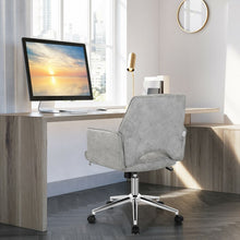 Load image into Gallery viewer, Costway Gray Swivel Office Chairs Back Support Chair - Suitable for Bedroom, Office, and Study