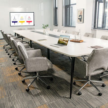 Load image into Gallery viewer, Costway Gray Swivel Office Chairs Back Support Chair - Suitable for Bedroom, Office, and Study