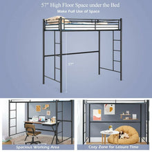 Load image into Gallery viewer, Modern Multifunctional Metal Bunk Bed with Double-Sided Ladder