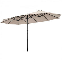 Charger l'image dans la galerie, 15 Ft Outdoor Patio/Pool Umbrella Canopy, 2-Person, Sun Shade, UV Protection