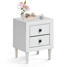 Load image into Gallery viewer, Costway Modern Living Room Side Table Bedroom Nightstand with 2 Drawers - Suitable for Entryway