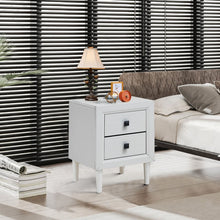 Load image into Gallery viewer, Costway Modern Living Room Side Table Bedroom Nightstand with 2 Drawers - Suitable for Entryway