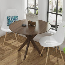 Load image into Gallery viewer, Vintage Round Wooden Dining Table - Rustic Dining Room Furniture