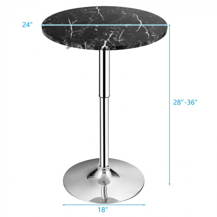 Costway Modern Round Extendable Dining Table Bar Table - Suitable for Restaurant and Bar