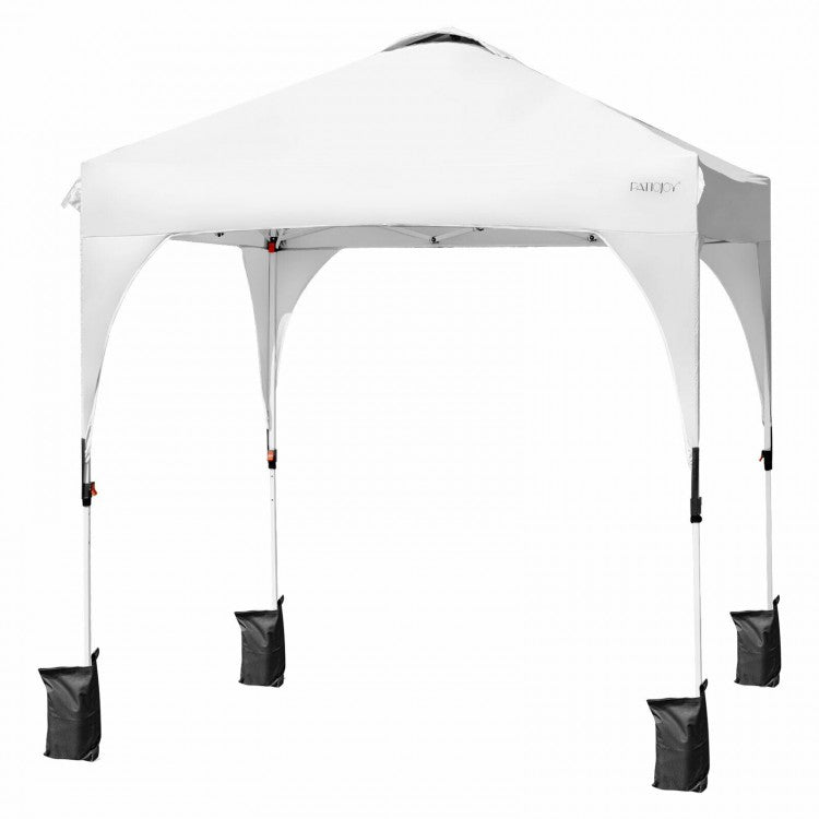 Costway 6.6x6.6 Feet Pop-Up Outdoor Canopy Tent with Portable Bag - Ideal for Camping and Parties